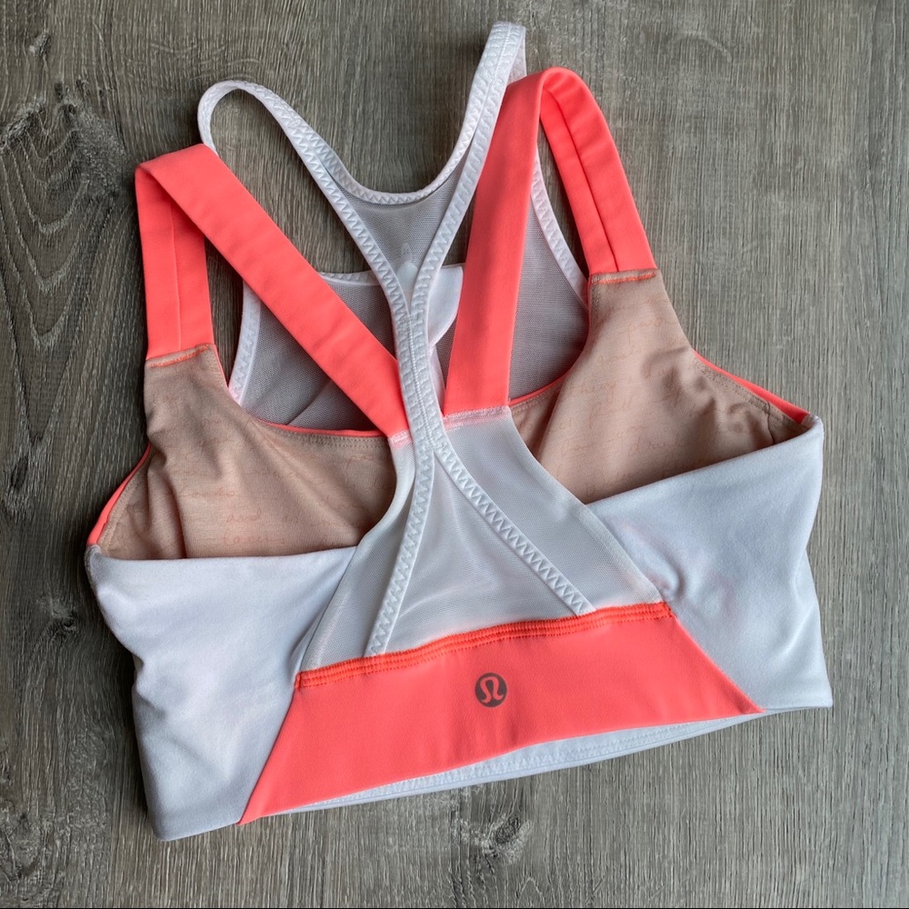 Lululemon Ready Set Sweat Bra White Light Flare 4 - Picture 2 of 8